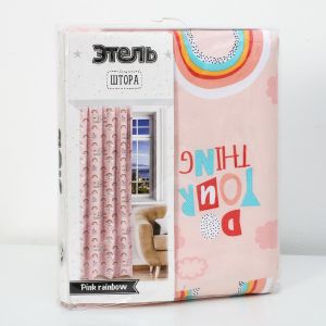 

портьера Pink Rainbow, размер: 145х260см, розовый, рогожка, 220г/м2, хл. 100%