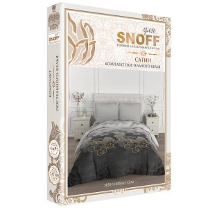 Комплект постельного белья Для Snoff Соты, Евро, нав. 70х70 см, сатин