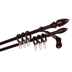 

Карниз двухрядный составной Gracia, 250 см, металл/пластик, коричневый