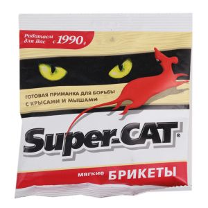 

Средство защитное от крыс и мышей SuperCAT, мягкий брикет, 100 г