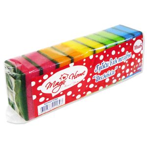 

Губка для посуды Magic Home 8 х 5 х 2,5 см, 10 шт