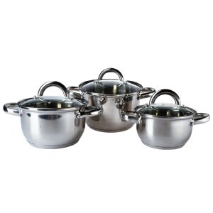 

Набор посуды Домовой Classic, 6 предметов, индукция, нерж. сталь
