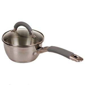 Ковш с крышкой Домовой Flame со сливом, 1.2 л, нерж. сталь