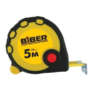 

Рулетка BIBER Standart, обрезиненный корпус, 5м, 19мм