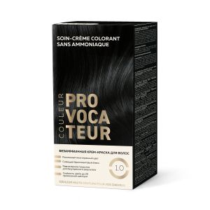

Краска-крем для волос Provocateur Couleur, 1.0 Идеальный черный, 40/80/15 мл, безаммиачная