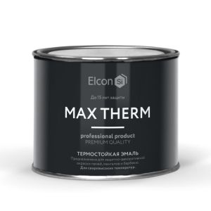 

Эмаль специальная термостойкая Elcon Max Therm, до + 500°C, черная, 0.4 кг