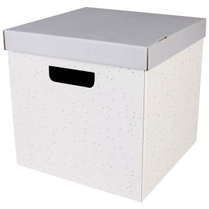 

Коробка складная для хранения с крышкой Домовой Gray Stars, 30х30х30 см, микрогофрокартон