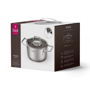 кастрюля TalleR Каскад TR-11033, 3,0л, индукция, нерж.сталь