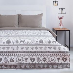 Покрывало Этель Скандинавский, 150х215 см, рогожка 220г/м2, серый, рогожка