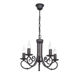 

Люстра Vitaluce V3407/5, E14, 40 Вт, свечи, черный